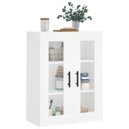 Berkfield Home Wall Mounted Cabinet White 69.5x34x90 cm - thumbnail 4