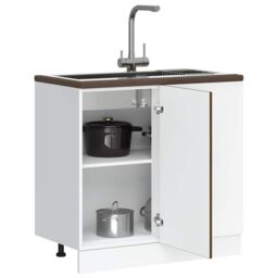 Berkfield Home Kitchen Base Cabinet Porto Brown Oak Engineered Wood - thumbnail 1