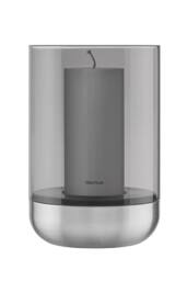 Blomus CALMA Lantern L - Stainless Steel matt, Glass Smoke in Silver - thumbnail 2