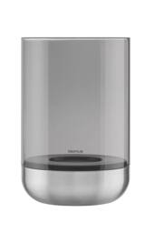 Blomus CALMA Lantern L - Stainless Steel matt, Glass Smoke in Silver - thumbnail 1