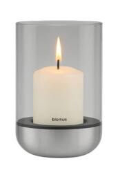 Blomus CALMA Lantern L - Stainless Steel matt, Glass Smoke in Silver - thumbnail 3