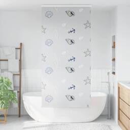Berkfield Home Shower Roller Blind with Cassette 100x240 cm Fabric Width 96 cm in Pale Grey - thumbnail 3