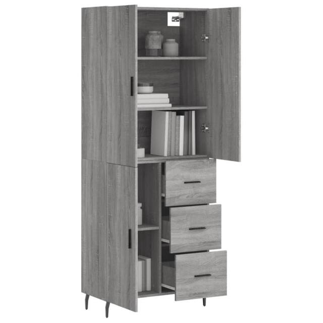 Berkfield Home Highboard Grey Sonoma 69.5x34x180 cm Engineered Wood - image 1