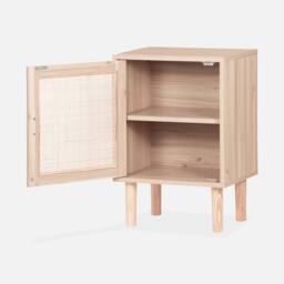 sweeek Pair Of Woven Rattan Bedside Tables in Light Brown - thumbnail 3