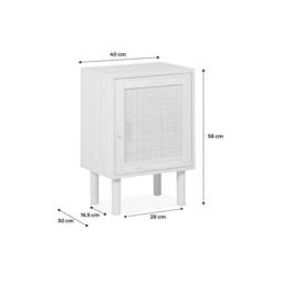 sweeek Pair Of Woven Rattan Bedside Tables in Light Brown - thumbnail 5