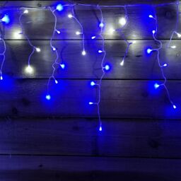 Samuel Alexander 7.5m 300 LED Frosted IcicleBrights Christmas String Lights in Blue & White - thumbnail 3