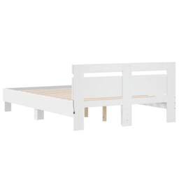 Berkfield Home Bed Frame with LED without Mattress White 120x200 cm - Size: Small Double - thumbnail 9