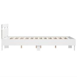 Berkfield Home Bed Frame with LED without Mattress White 120x200 cm - Size: Small Double - thumbnail 8