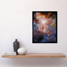 "Artery8 NASA James Webb Telescope Massive Cluster Born N79 Framed Art 12x16 in Black - Size: W12"" x H16""" - thumbnail 2