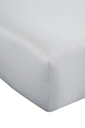 Catherine Lansfield 'Silky Soft Satin' 30cm Depth Sheet in Silver - Size: Single Fitted - thumbnail 2