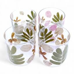 Serenityy Natural Floral Glass Candle Holder - Straight Primavera - 8x8cm in Pink - Size: 8x8 cm - thumbnail 8