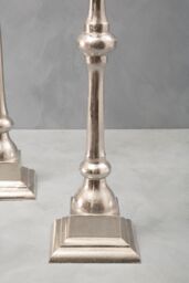 Orsina Kensington Townhouse Small Pillar Candle Holder in Silver - thumbnail 2