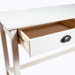 Berkfield Home Console Table Hill with 2 Drawers 110x45x74 cm Solid Pine Wood in White - Size: 110 x 45 x 74 cm - thumbnail 5
