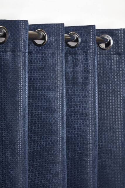 New Edge Blinds Metro Thermal Blackout Eyelet Curtains in Navy - Size: 168 cm width x 137 cm drop - image 1