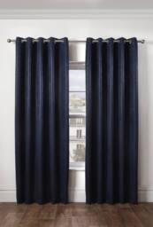 New Edge Blinds Metro Thermal Blackout Eyelet Curtains in Navy - Size: 168 cm width x 137 cm drop - thumbnail 2