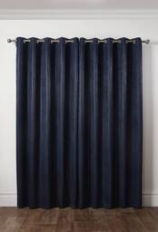 New Edge Blinds Metro Thermal Blackout Eyelet Curtains in Navy - Size: 168 cm width x 137 cm drop - thumbnail 3