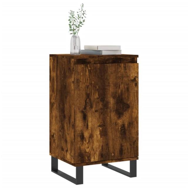 Berkfield Home Sideboard Smoked Oak 40x35x70 cm Engineered Wood in Dark Brown - Size: 40 x 35 x 70 cm - image 1