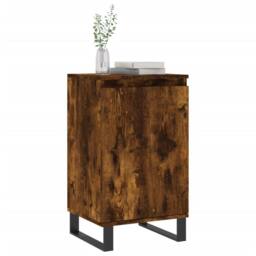 Berkfield Home Sideboard Smoked Oak 40x35x70 cm Engineered Wood in Dark Brown - Size: 40 x 35 x 70 cm - thumbnail 1