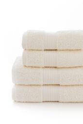 Deyongs Bliss Pima Supersoft Fluffy Cotton 650gsm Towels in Cream - thumbnail 2