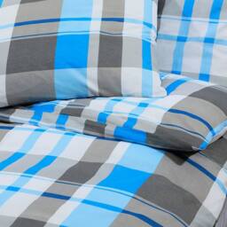 Berkfield Home Elegant Duvet Cover Set Blue & Grey 200x200 cm Cotton - thumbnail 7