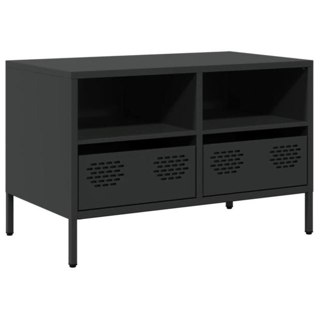 Berkfield Home TV Cabinet Black 68x39x43.5 cm Cold-rolled Steel - image 1