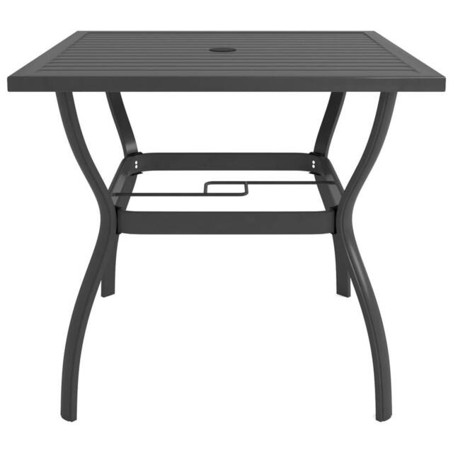 Berkfield Home Garden Table Anthracite 81.5x81.5x72 cm Steel in Black - image 1