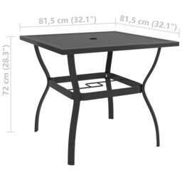 Berkfield Home Garden Table Anthracite 81.5x81.5x72 cm Steel in Black - thumbnail 5