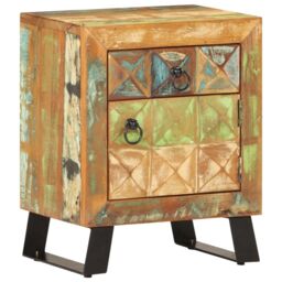 Berkfield Home Bedside Cabinet 40x30x50 cm Solid Reclaimed Wood - Size: 40 x 30 x 50 cm - thumbnail 1
