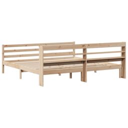 Berkfield Home Bed Frame with Headboard without Mattress 200x200 cm in Brown - thumbnail 6