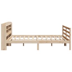 Berkfield Home Bed Frame with Headboard without Mattress 200x200 cm in Brown - thumbnail 5