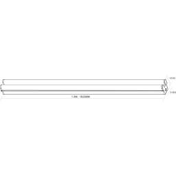 Netlighting Twin Emergency LED Batten 1525mm (5ft) 4000K 230V IP20 50W in White - thumbnail 2