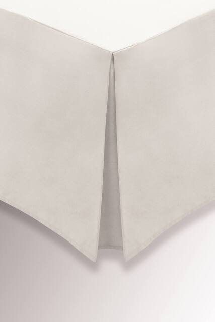 Helena Springfield 'Plain Dye' 180TC Valance in Ivory - Size: Double - image 1