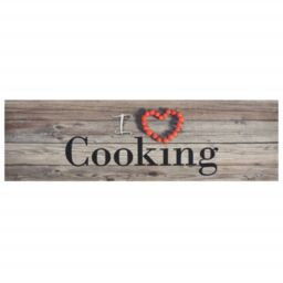 Berkfield Home Kitchen Rug Washable Cooking Grey 45x150 cm Velvet - thumbnail 2