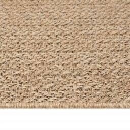 Berkfield Home Rug ZIZUR 120x120 cm Jute Look Indoor & Outdoor in Light Sand - Size: Medium - thumbnail 7