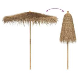 Berkfield Home Tiki Umbrella with Banana Leaf Canopy 240 cm Bamboo - thumbnail 5