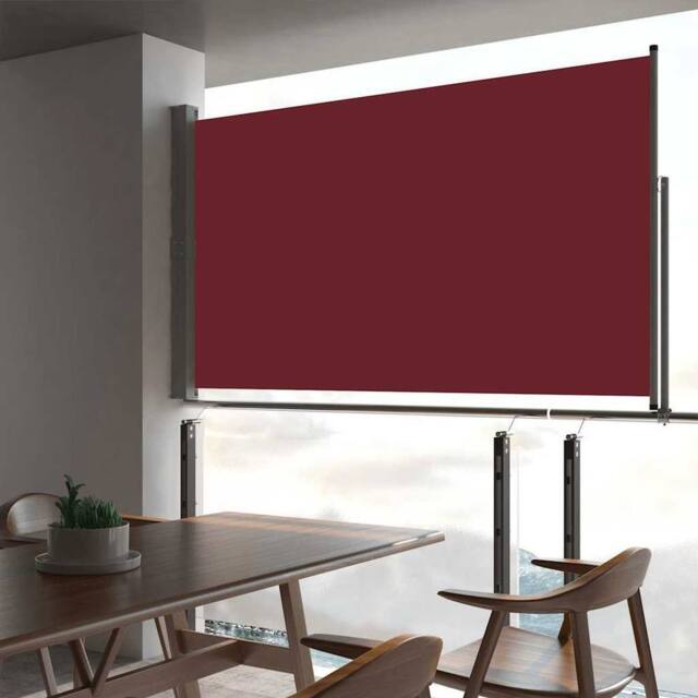 Berkfield Home Patio Retractable Side Awning 140 x 300 cm Red - image 1