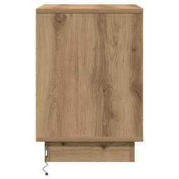 Berkfield Home Bedside Cabinets with LED Lights 2 pcs Artisan Oak 39x34.5x50 cm in Brown - thumbnail 9