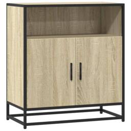 Berkfield Home Sideboard Sonoma Oak 68x35x76 cm Engineered Wood in Light Brown - Size: 68 x 35 x 76 cm - thumbnail 1