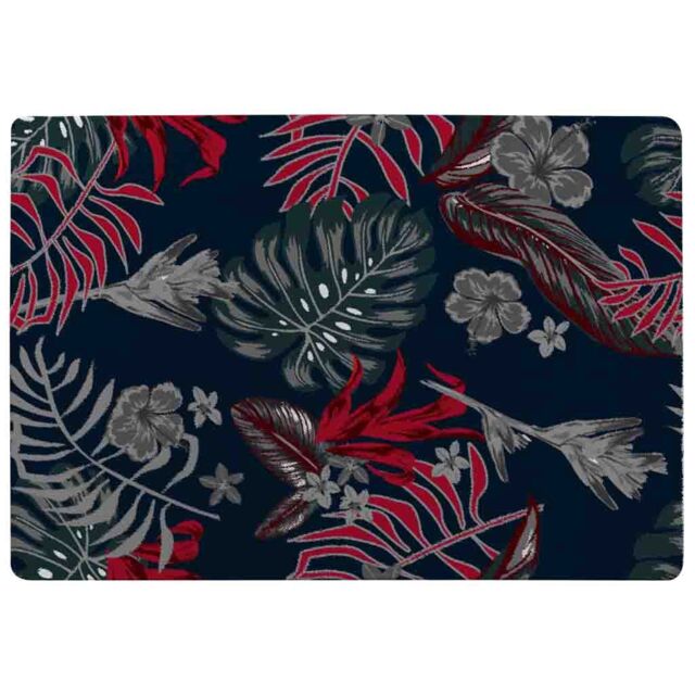 Benjamin Tate Design Leaves Of Tropical Plants Rug in Natural - Size: Large - image 1