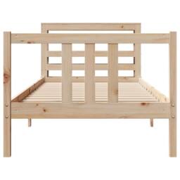 Berkfield Home Bed Frame with Headboard without Mattress 90x190 cm Single in Light Brown - thumbnail 4
