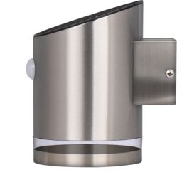 Luceco Solar Guardian Stainless Steel Wall Lantern & PIR Motion Sensor in Grey - thumbnail 3