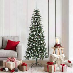 Berkfield Home Artificial Christmas Tree with 300 LEDs Green 76 x 76 x 180 cm