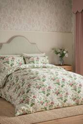 Sanderson 'Elouise' Cotton Duvet Cover Set - Size: Super King - thumbnail 1
