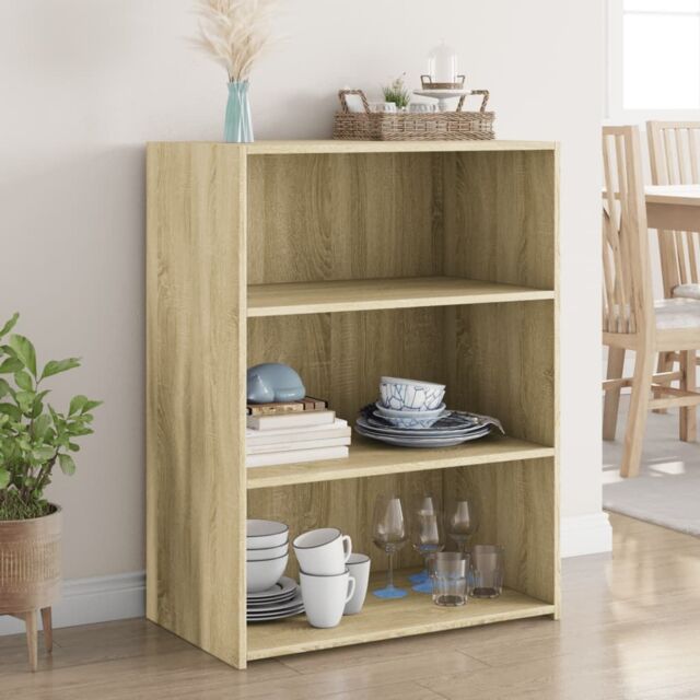 Berkfield Home Sideboard Sonoma Oak 70x41x93 cm Engineered Wood in Brown - Size: 70 x 41 x 93 cm - image 1