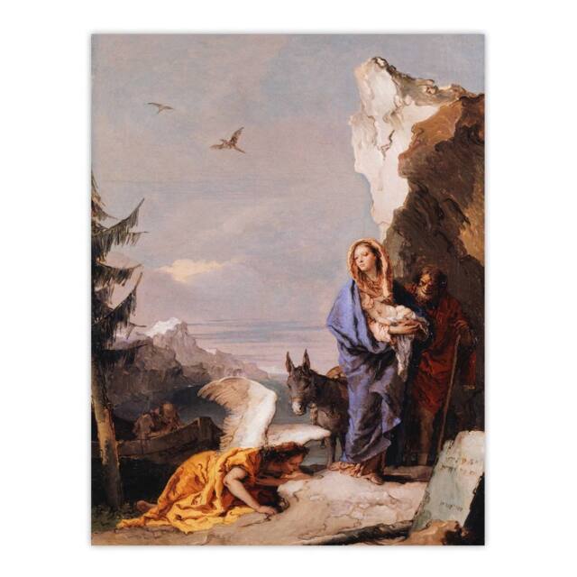 "Artery8 Giovanni Battista Tiepolo Flight Into Egypt Wall Art Print - Size: W12"" x H16""" - image 1