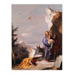 "Artery8 Giovanni Battista Tiepolo Flight Into Egypt Wall Art Print - Size: W12"" x H16""" - thumbnail 1