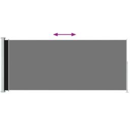 Berkfield Home Patio Retractable Side Awning 200x500 cm Black - thumbnail 3