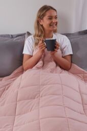 OHS Sensory Sleep Therapy Weighted Blanket 125 x 150 cm 4kg in Light Pink - Size: 125 cm x 150 cm
