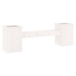 Berkfield Home Planter Bench White 184.5x39.5x56.5 cm Solid Wood Pine