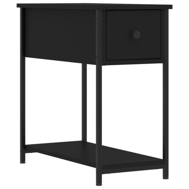 Berkfield Home Bedside Cabinet Black 30x60x60 cm Engineered Wood - Size: 30 x 60 x 60 cm - image 1